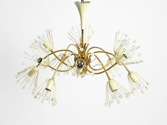 Image 1 of Rare, beautiful brass chandelier by Emil Stejnar for Rupert Nikoll | Mid Century Modern
