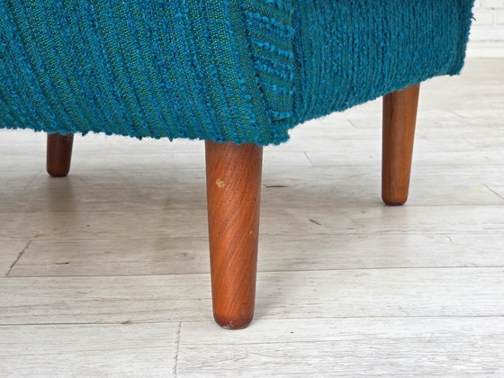 Image 1 of 1970, Deense fauteuil, originele meubelwol, teakhout.