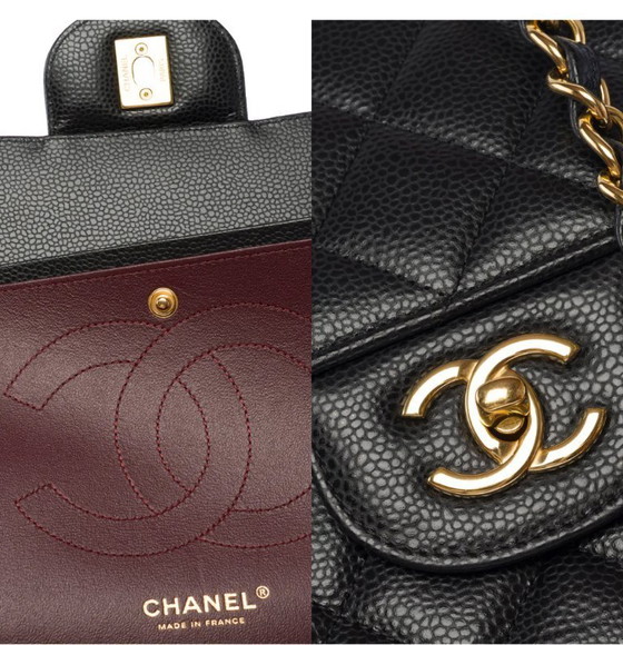 Image 1 of Sac CHANEL Timeless/Classique en Cuir Noir - 103468