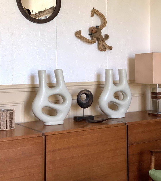 Image 1 of Vintage ceramic abstract biomorphic vase