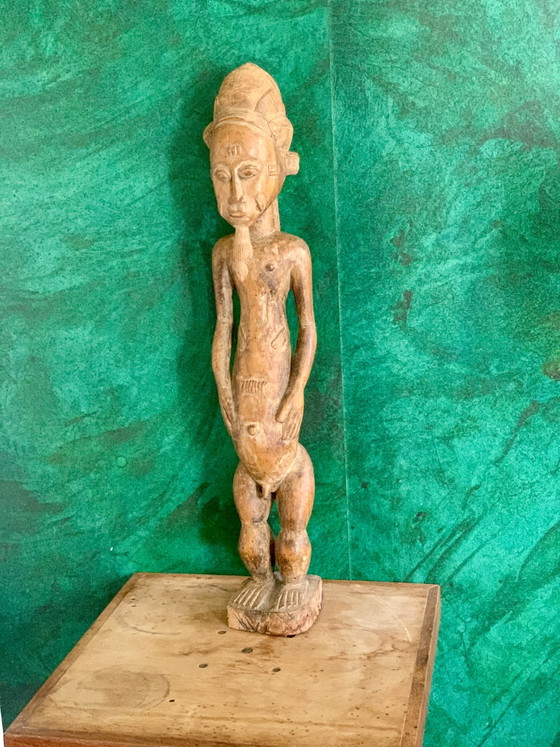 Large Baoulé Ancestor Statue, 63cm, Antique Wooden Sculpture (photo 7 of 30)