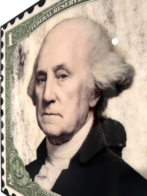 Van Apple – 'President Washington' – Médias Mixtes & Époxy Exclusifs (2/10) – Peintures et dessins, Plastic (photo 3 of 5)