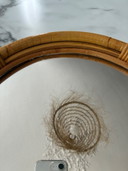 Miroir rond rotin vintage
