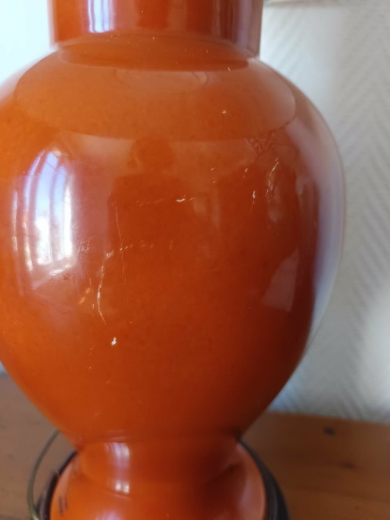Image 1 of Limoges porcelain lamp by Mergey and Art Deco lampshade