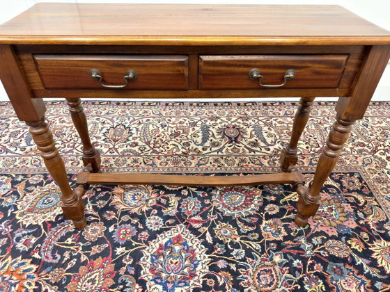 Klassiek Engelse Sidetable – Consoles, Hout, Messing (photo 6 of 10)