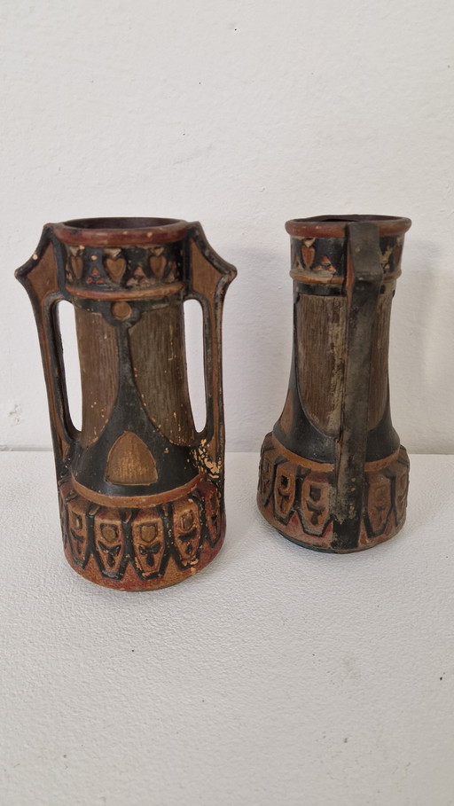 2 Art Nouveau vases 1930