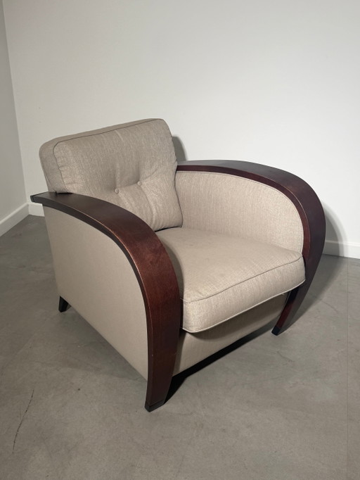 Banco Art Déco, sillón tipo lounge – Sillón escultural de madera curvada – fauteuils, Wood (photo 2 of 6)