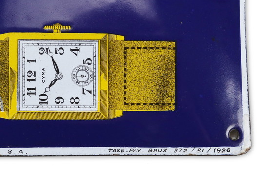 Image 1 of Insegna pubblicitaria smaltata d'epoca di Cyma, 1926