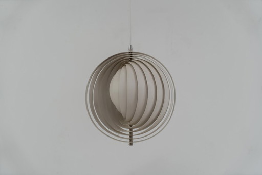 Early “Moon” pendant light by Verner Panton for Louis Poulsen (Denmark, 1960s).