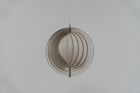 Image 1 of Early “Moon” pendant light by Verner Panton for Louis Poulsen (Denmark, 1960s).