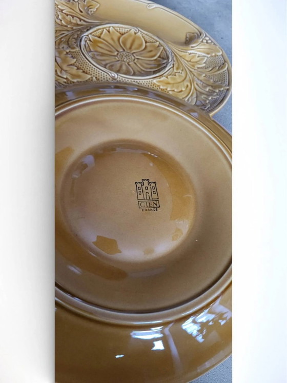 6 artichoke plates Barbotine Gien – Crockery, Porcelain (photo 6 of 7)