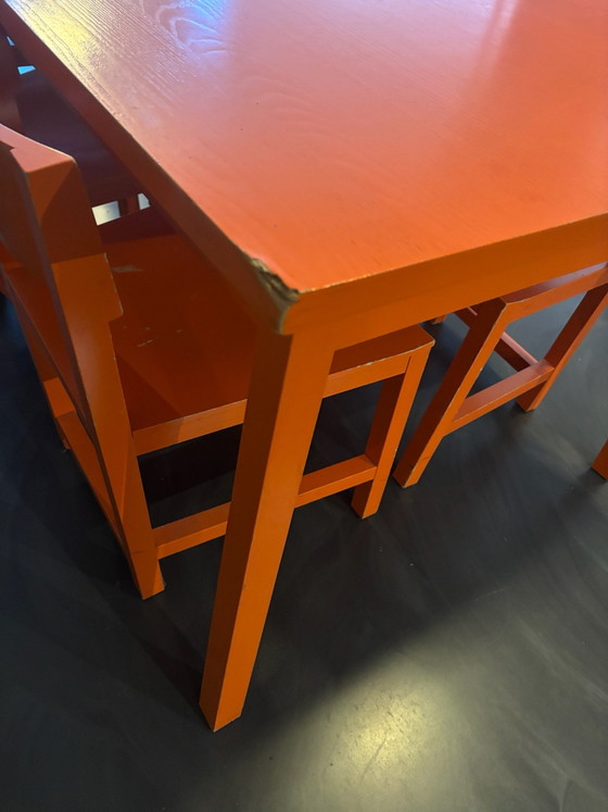 AVL Shaker Salles à manger complètes – Orange – Table avec 6 chaises – AVL - atelier van lieshout, Bois (photo 10 of 10)