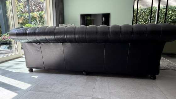 Image 1 of Originale inglese Springvale Chesterfield, modello Bristol Springvale, nero, 3,5 posti