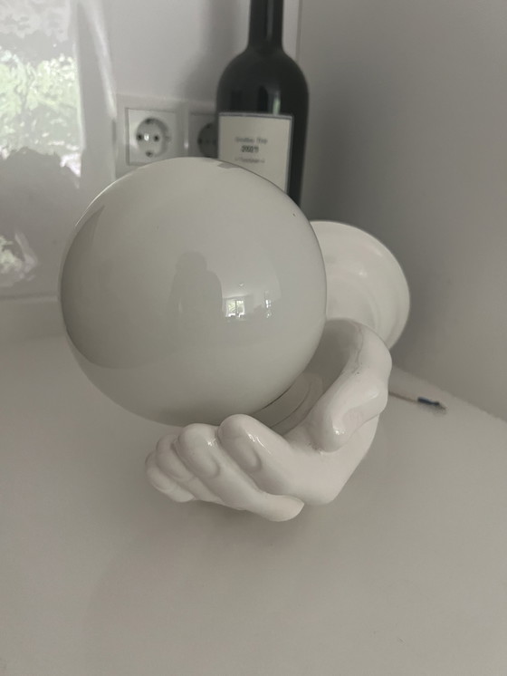 Image 1 of Leola leuchte keramieken hand met bol jaren 70