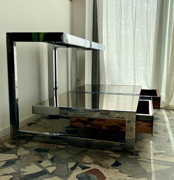 Pair of Vintage Bedside Tables – Chrome, Other (photo 5 of 12)