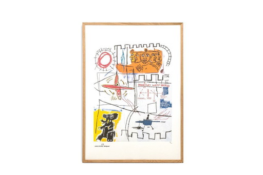 Jean-Michel Basquiat. Nummerierter Farbsiebdruck. 1990er Jahre.