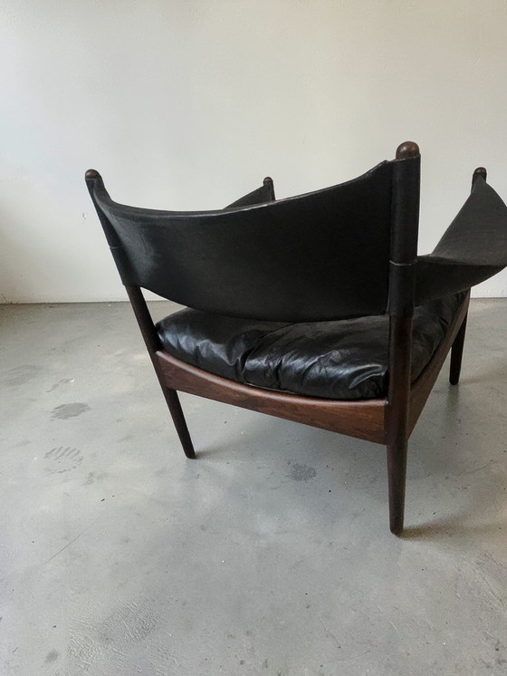 Image 1 of Set di 2 poltrone di design + tavolo Mid Century Kristian Vedel per Søren Willadsen Møbelfabrik Danimarca anni '60