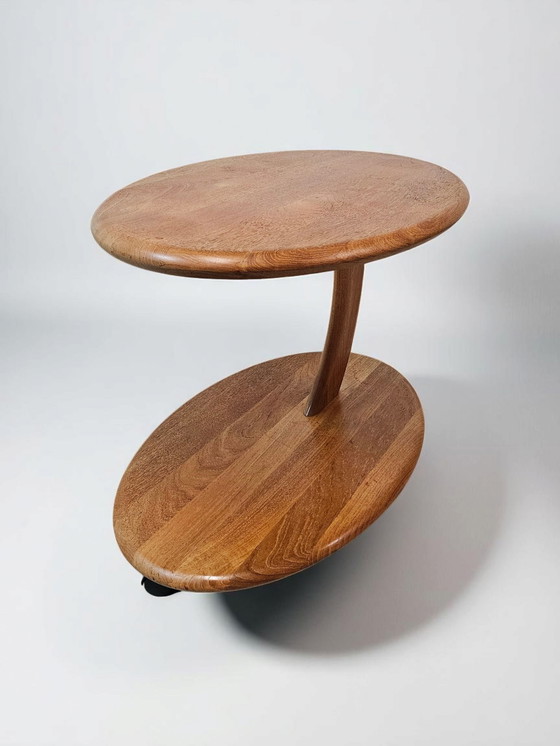 Image 1 of Designer teak side table Side table trolley Danish Design Made in Denmark