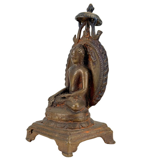 Buda Ratnasambhava indio – Siglo XIX – Renacimiento Pala – 15 cm – Esculturas, Bronze (photo 8 of 9)
