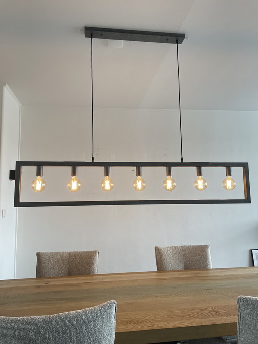 Lampada a sospensione industriale Livin24, 7 luci