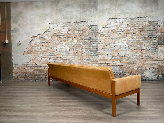 AP Stolen AP62/4 – Cuir marron clair | Hans J. Wegner – Canapés, Leather, Wood (photo 4 of 16)