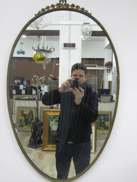 Image 1 of Espejo de latón estilo Gio Ponti