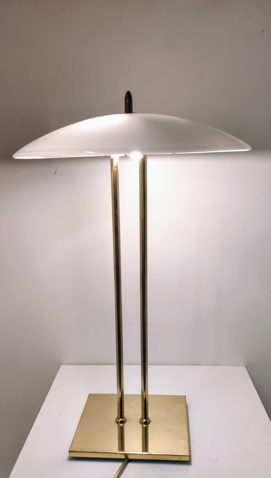 Image 1 of Mushroom Brass/Glass Jaren 70