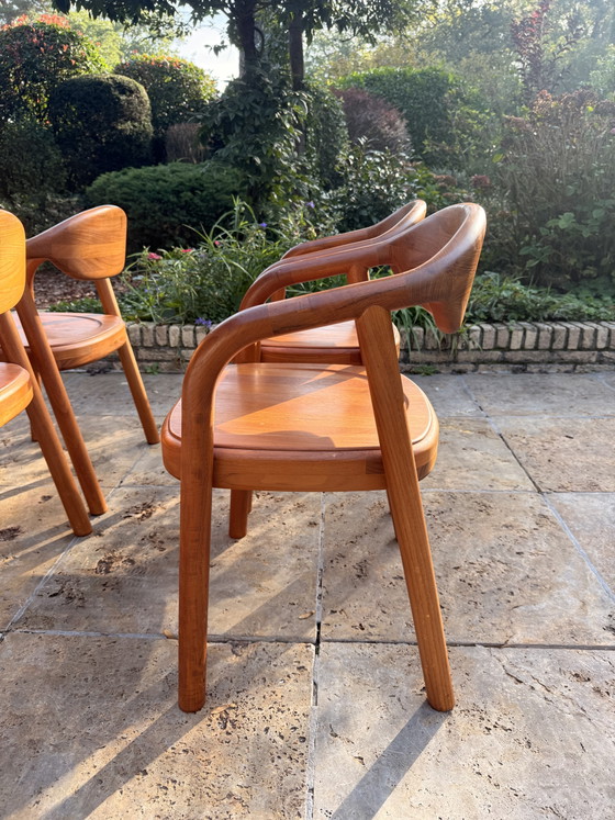 4 Chaises Vintage Design Danois de Korup. Teck Massif – Korup design, Chaises de salle à manger, Wood (photo 4 of 7)