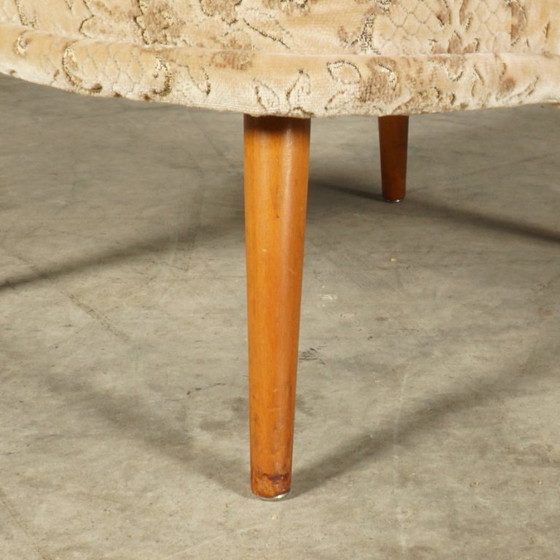 Image 1 of Fauteuils de cocktail vintage – velours beige – années 1960