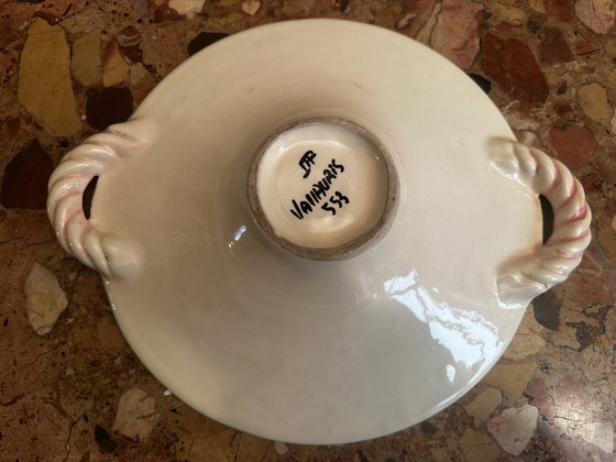 Image 1 of Vallauris ceramic centerpiece / fruit basket / empty pocket - 1960s