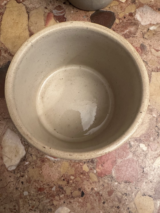 Image 1 of Ceramica d'epoca in gres di Berry, prodotta in Francia, per burriere d'acqua. Gres d'epoca.