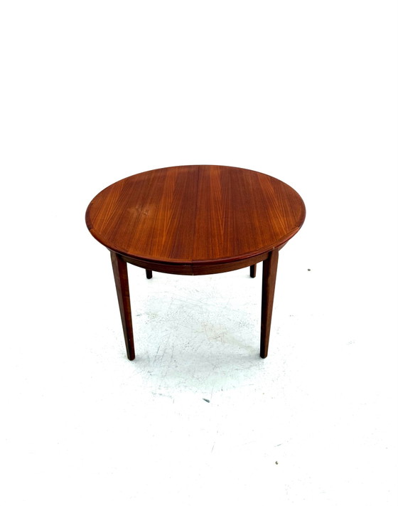 Vintage verlengbare Deense teakhouten eettafel ‘60 (photo 11 of 14)