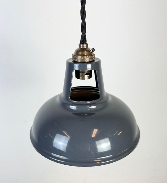 Image 1 of Lampada da soffitto vintage industriale verniciata in grigio, anni 2000