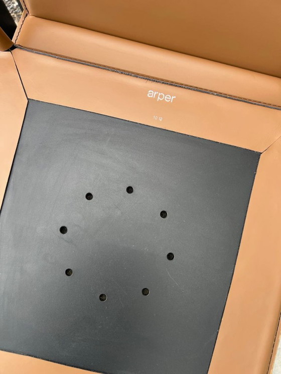 Image 1 of 6x Arper Norma leather chairs