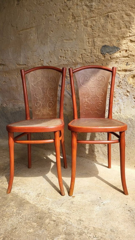 Pair Of Art Nouveau Chairs Thonet