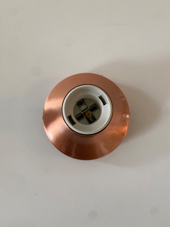 Image 1 of Koperen Design Plafond/Wandlamp met LED Spiegelbol - 2 stuks