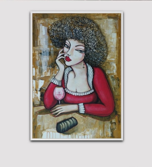 Natia Antadze "Lady with Wine Glass"