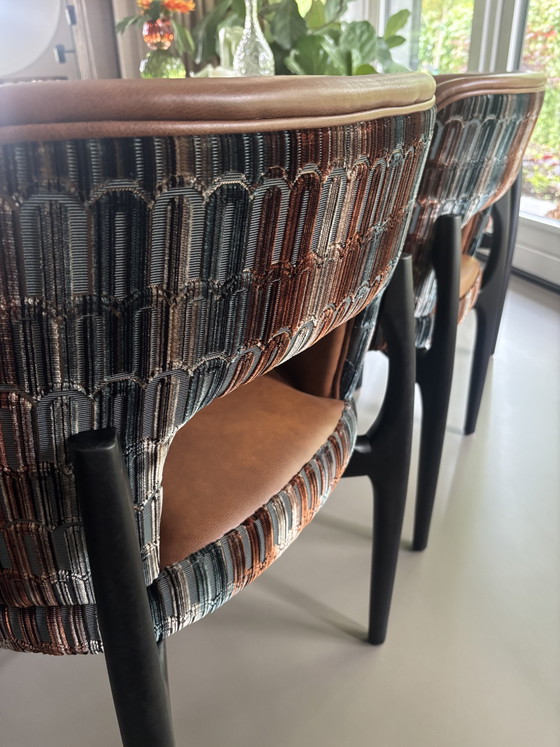 Image 1 of 8 nuove sedie da pranzo di design olandese fatte a mano da BAAN meubelen