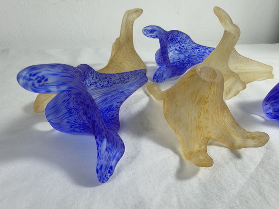 Image 1 of Hand-blown Italian design glass lampshades Murano style