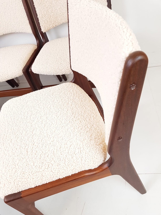 Image 1 of 6 Erik Buch Aastrup eetkamer stoelen nieuw gestoffeerd Deens