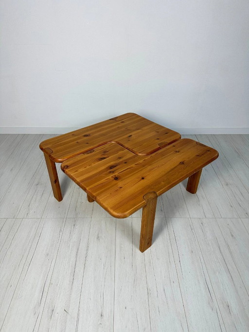 Set van 2 vintage massief grenen salontafels van Aksel Kjersgaard, Deens design, jaren 60-70