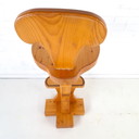 3x vintage barkruk grenenhout brutalist jaren 70