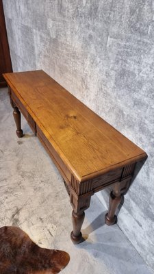 Image 1 of Vintage antieke sidetable bureau hal tafel keuken bijzettafel Frankrijk 