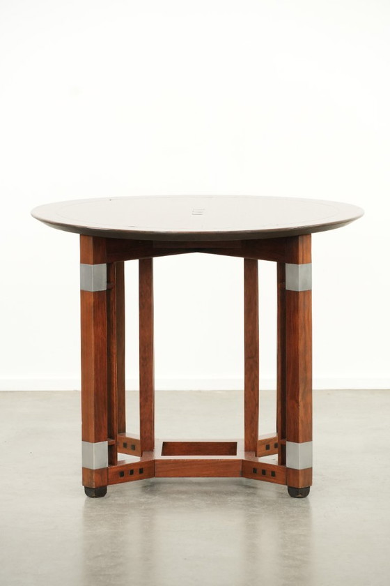 Image 1 of Table d'appoint/centre ronde Schuitema de style Art Déco, de la série Decoforma, en bon état.