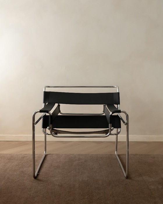 Wassily B3 Sessel von Marcel Breuer für Knoll International, 1970er, 2er-Set – Chrome, Leather (photo 5 of 23)