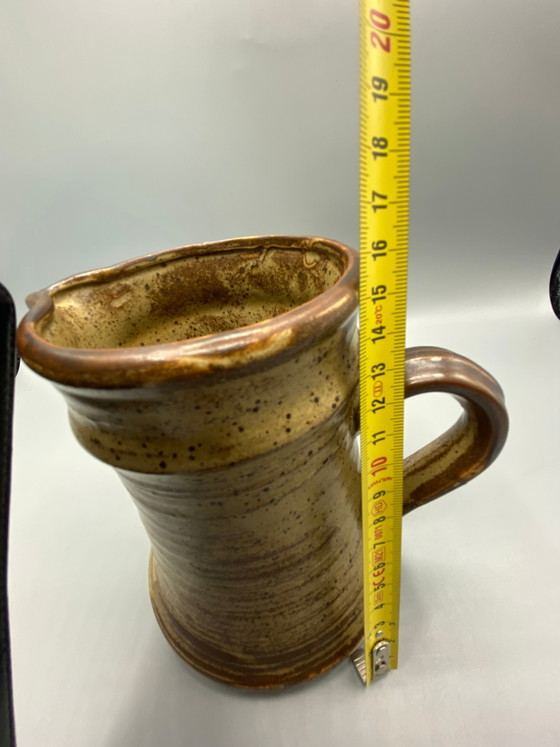 Rocaille Pyriet Aardewerk Kan – Japans Geregistreerd Ontwerp – jaren 70 – Servies, Organic Modern (photo 8 of 9)
