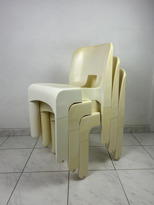 3x Vintage Universal Stuhl Joe Colombo Kartell Setpreis
