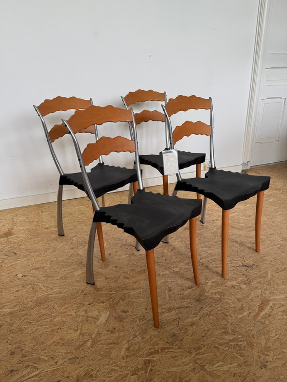 Image 1 of 4x Vitra eetkamerstoel Sedlak
