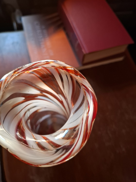 Image 1 of Vintage Krasny May Art Glass Ribbon Vase - 25cm (Perfect)