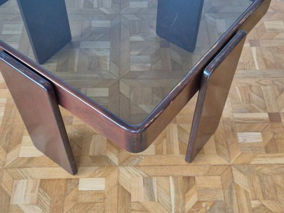 Image 1 of Vintage Italiaanse bijzettafels van Gianfranco Frattini voor Cassina, set van 3.